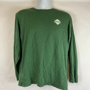 Fish Hippie Men's Shirt L Green Long Sleeve Graphic